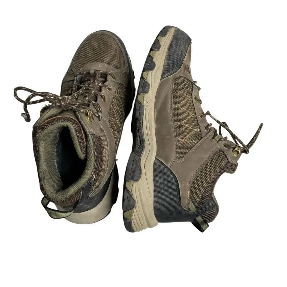 Skechers brown lace up waterproof ankle hiking boots size 9.5 wide width
